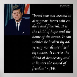 Affiche de citation JFK & Israël