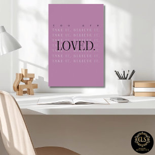 Affiche de citation minimaliste d'amour - baie