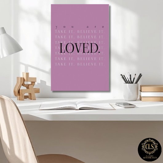 Affiche de citation minimaliste d'amour - baie