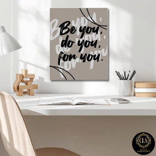 Affiche de citation minimaliste - Taupe