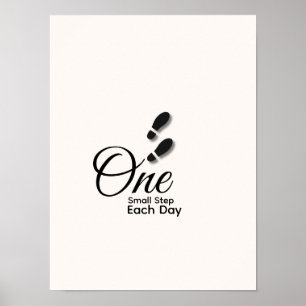 Affiche de citation minimaliste – « Un petit pas c