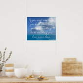 Affiche de citation motivante avec l'océan de Bora (Cuisine)