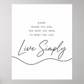 Affiche de citation motivationnelle blanche – Mur (Devant)
