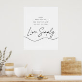 Affiche de citation motivationnelle blanche – Mur (Cuisine)