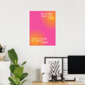 Affiche de citation motivationnelle rose | Décorat (Bureau à domicile)