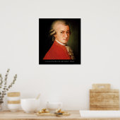 Affiche de citation Mozart "Love Love Love Love" (Cuisine)