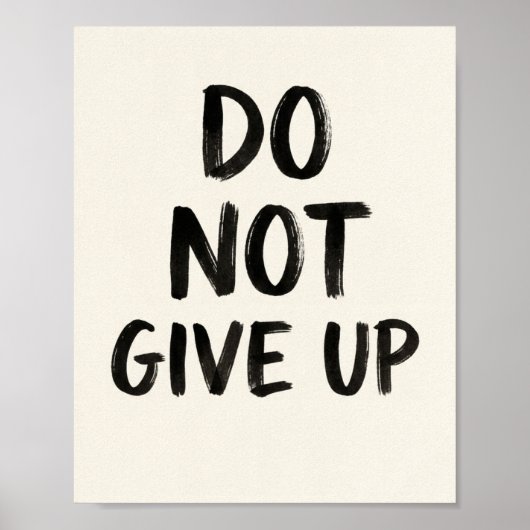 Affiche de citation Ne pas abandonner (Devant)
