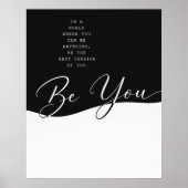 Affiche de citation noir et blanc – Mur minimalist (Devant)