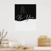 Affiche de citation noir et blanc – Mur minimalist (Cuisine)