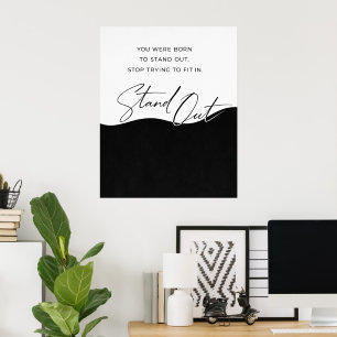 Affiche de citation noir et blanc – Mur minimalist