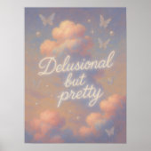 Affiche de citation nuageuse rêveuse Impression es (Devant)