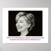Affiche de citation positive d'Hillary Clinton (Devant)