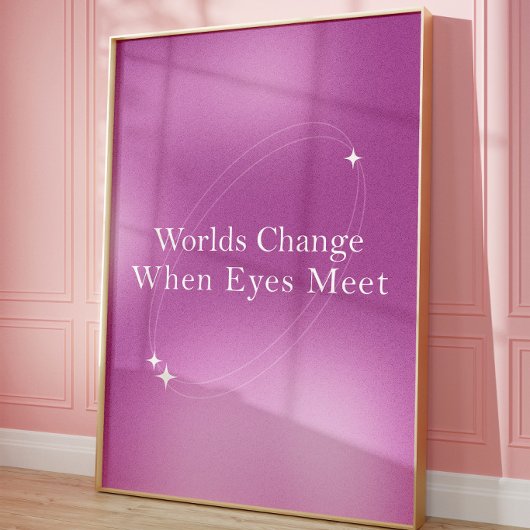 Affiche de citation romantique à typographie fémin