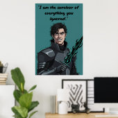 Affiche de citation sans pouvoir (Bureau à domicile)