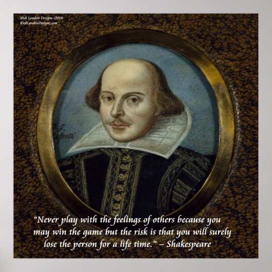 Affiche de citation Shakespeare & Sentiments (Devant)