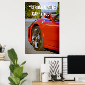 Affiche de citation Strong Habits Carry You (Bureau à domicile)