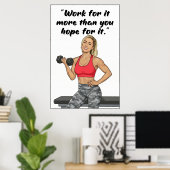 Affiche de citations de forme physique (Bureau à domicile)