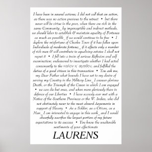 Affiche de citations de John Laurens