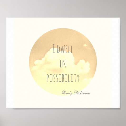 affiche de citations inspirante Emily Dickinson (Devant)
