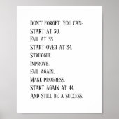 Affiche de citations motivantes sur fond blanc (Devant)
