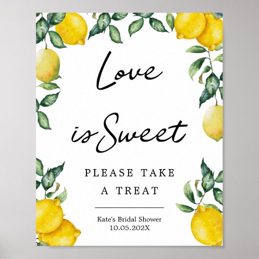 Affiche de citrons doux d'amour (Devant)