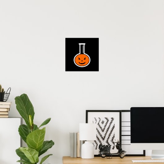 Affiche de citrouille de chimie d'Halloween (Bureau à domicile)