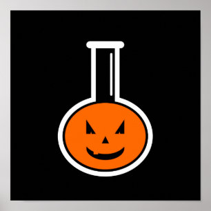 Affiche de citrouille de chimie d'Halloween