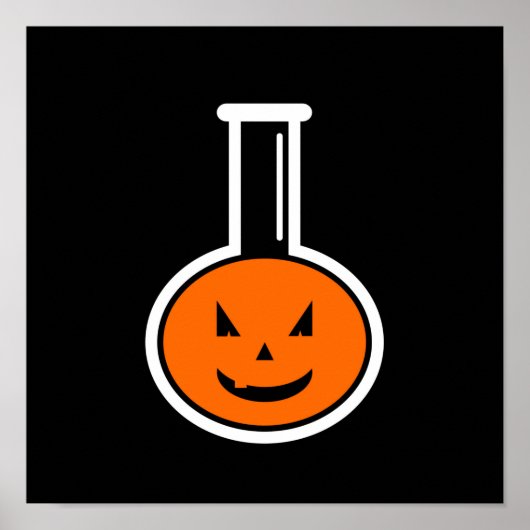 Affiche de citrouille de chimie d'Halloween (Devant)