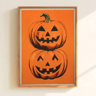 Affiche de citrouille d'Halloween Affiche de récol