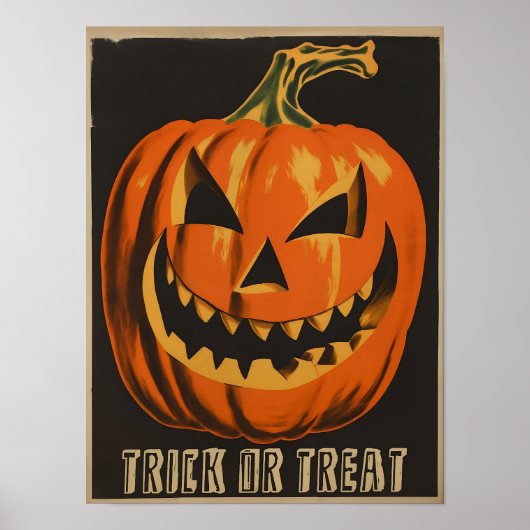 Affiche de citrouille d'Halloween Art d'Halloween (Devant)