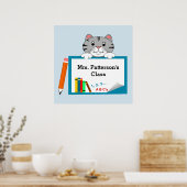 affiche de classe de chats kitty (Cuisine)