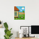 Affiche de classe de la comptine Itsy Bitsy Spider (Bureau à domicile)