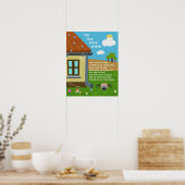 Affiche de classe de la comptine Itsy Bitsy Spider (Cuisine)