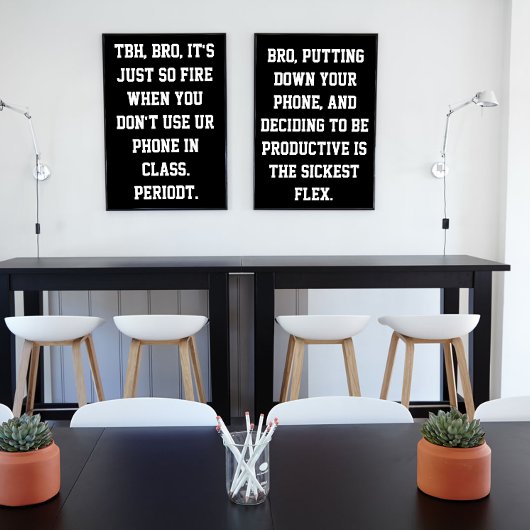 Affiche de classe du collège Slang