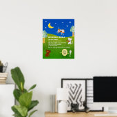 Affiche de classe pour la comptine Hey Diddle Didd (Bureau à domicile)