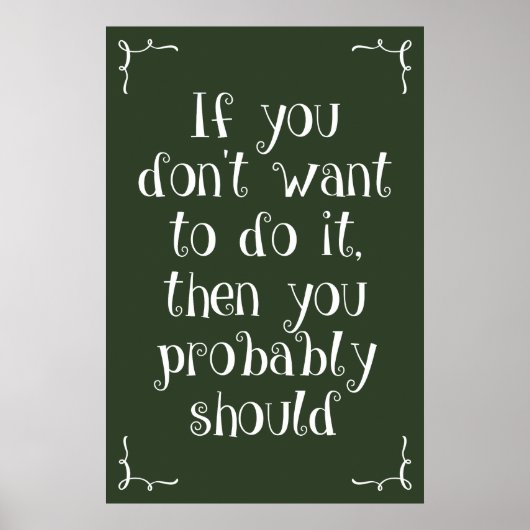 Affiche de classe : Si vous ne voulez pas... (Devant)