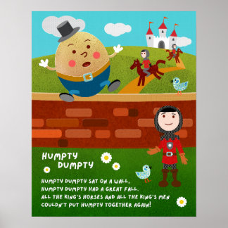 Affiche de classe sur la comptine Humpty Dumpty