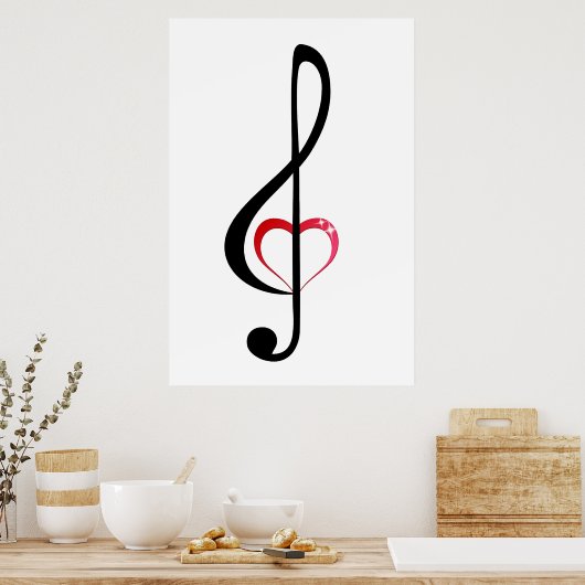 Affiche de clef cardiaque (Cuisine)