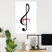 Affiche de clef cardiaque (Bureau à domicile)