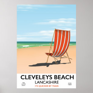 Affiche de Cleveleys Beach Lancashire bord de mer
