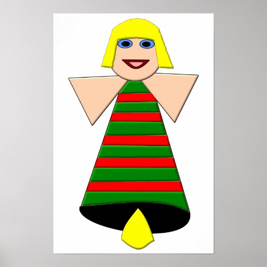 Affiche de cloche d'ange de Noël (Devant)