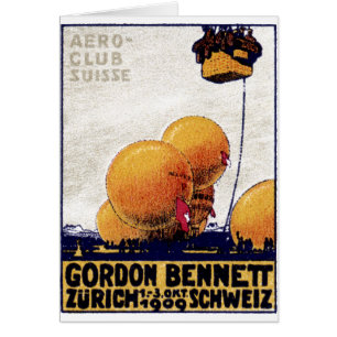 Affiche de club d'aviation de 1909 Suisses