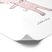 Affiche de cochon mignon à serrer Impression d'art (Coin)