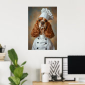 Affiche de Cocker Spaniel en chapeau de chef, Affi (Bureau à domicile)