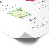 Affiche de cocktails de mariage Boissons Signature (Coin)