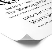 Affiche de cocktails signature | Écriture noire (Coin)