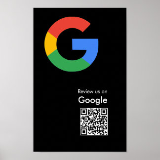 Affiche de code QR de révision Google moderne et t