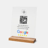 Affiche de code QR en acrylique pour Google Review (Angle)