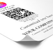 Affiche de code QR personnalisée pour les entrepri (Coin)