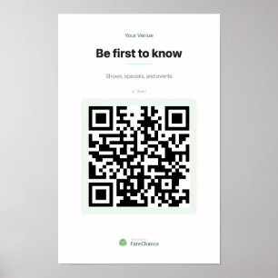 Affiche de code QR pour les restaurants et les mag